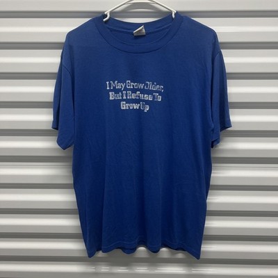 Tennessee River Vintage XL Mens Blue I Refuse To Grow Up Graphic T-Shirt 90s USA