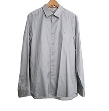 Ted Baker Geometric Button-Up Dress Shirt Men's Size 4 US Large White Black