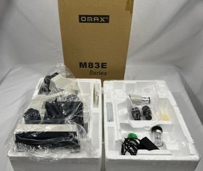 OMAX M83EZ 40X-2500X Trinocular Compound LED Microscope New Open Box
