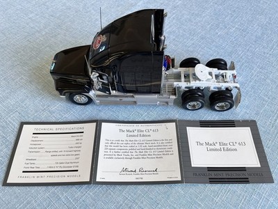 1993 Mack Semi TRACTOR BLK 1:32 scale by The Franklin Mint by
