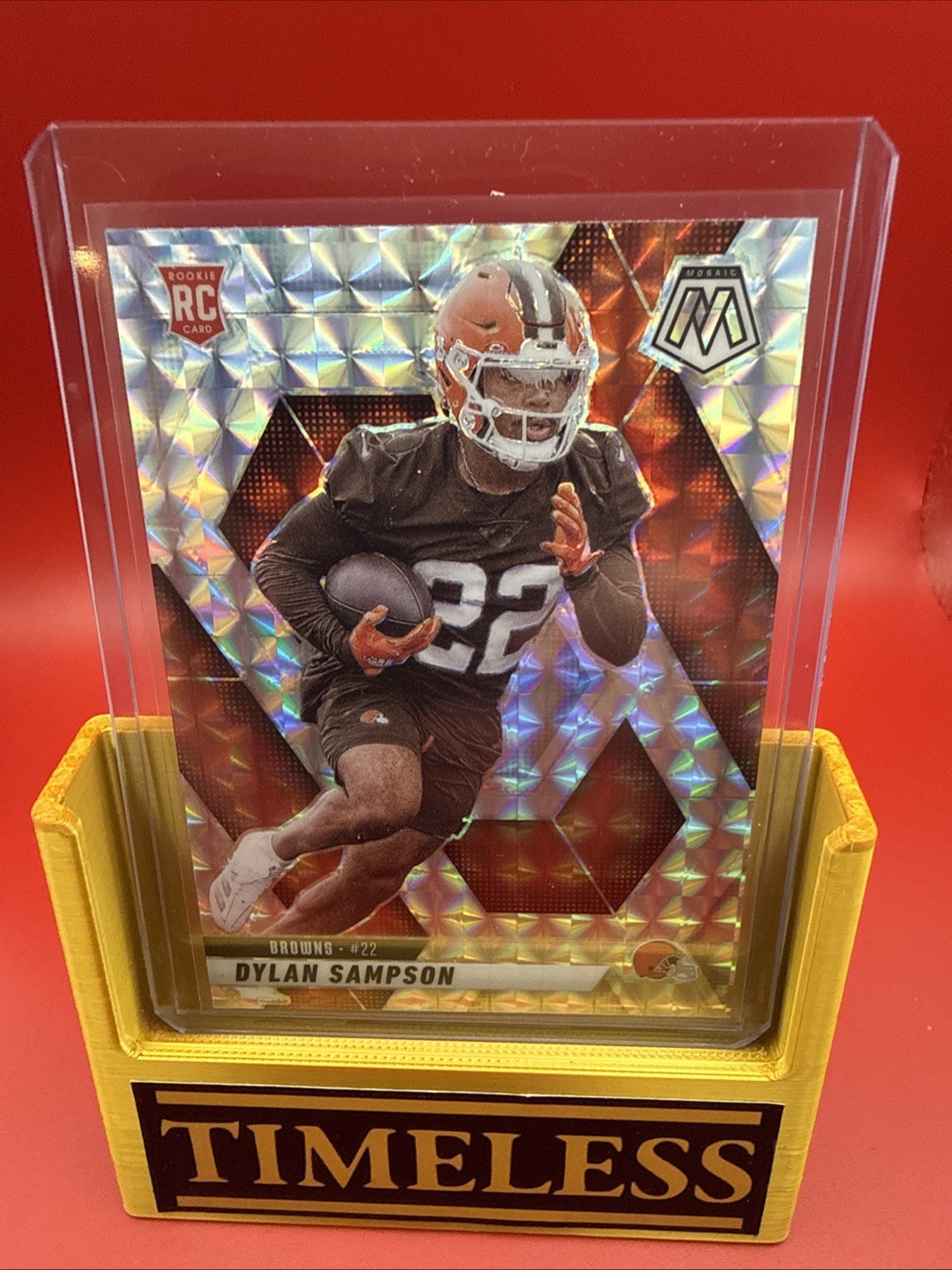 Dylan Sampson 2025 Panini Mosaic Silver Prizm SP #355 RC Browns