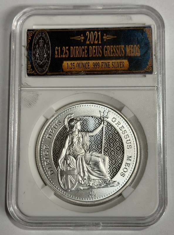 2021 St. Helena 1.25 oz .999 Silver Coin - Seated Britannia /Queen Elizabeth II