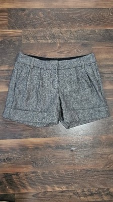 2000s Express Design Studio Womens Noisy Grey Wool Blend Shorts Size 2