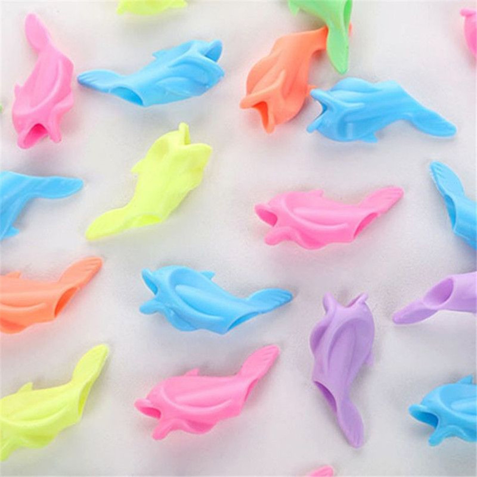 Pencil Grippers Silicone Dolphin Writing Aid Tools Soft Pencil Grips Valuable