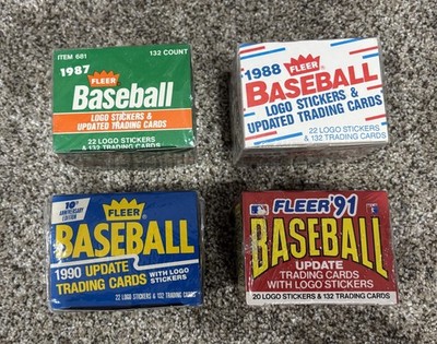 1987 1988 1990 1991 Fleer Update 132 Each Box. Factory Sealed FREE SHIPPING