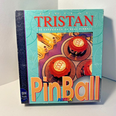 Tristan Digital Pinball (PC, 1992, AMTEX) Big Box + 3.5'' + 5.25'' Disks | No Ball