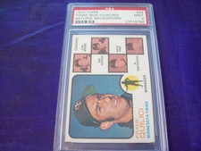 1973 TOPPS #49 TWINS MGR./COACHES NATURAL BACKGROUND PSA 9