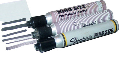 Vintage Sanford King Size Permanent Felt-Tip Black Markers No. 15000 Lot USA