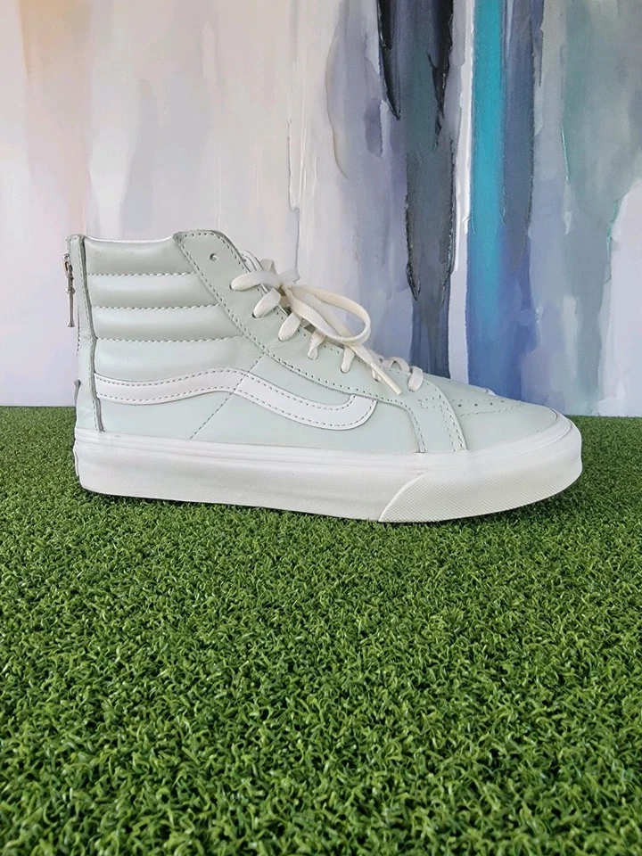 Vans Sk8-Hi Slim Cremallera Cuero Zephyr Azul Mujer EE. UU. 6.5 ~ Juventud 5 Foto 4 de 4