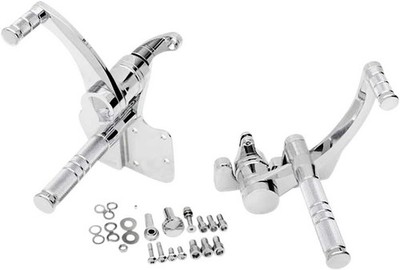 Accutronix Forward Controls - Diamond, +9in. - Chrome - FC205-SIC