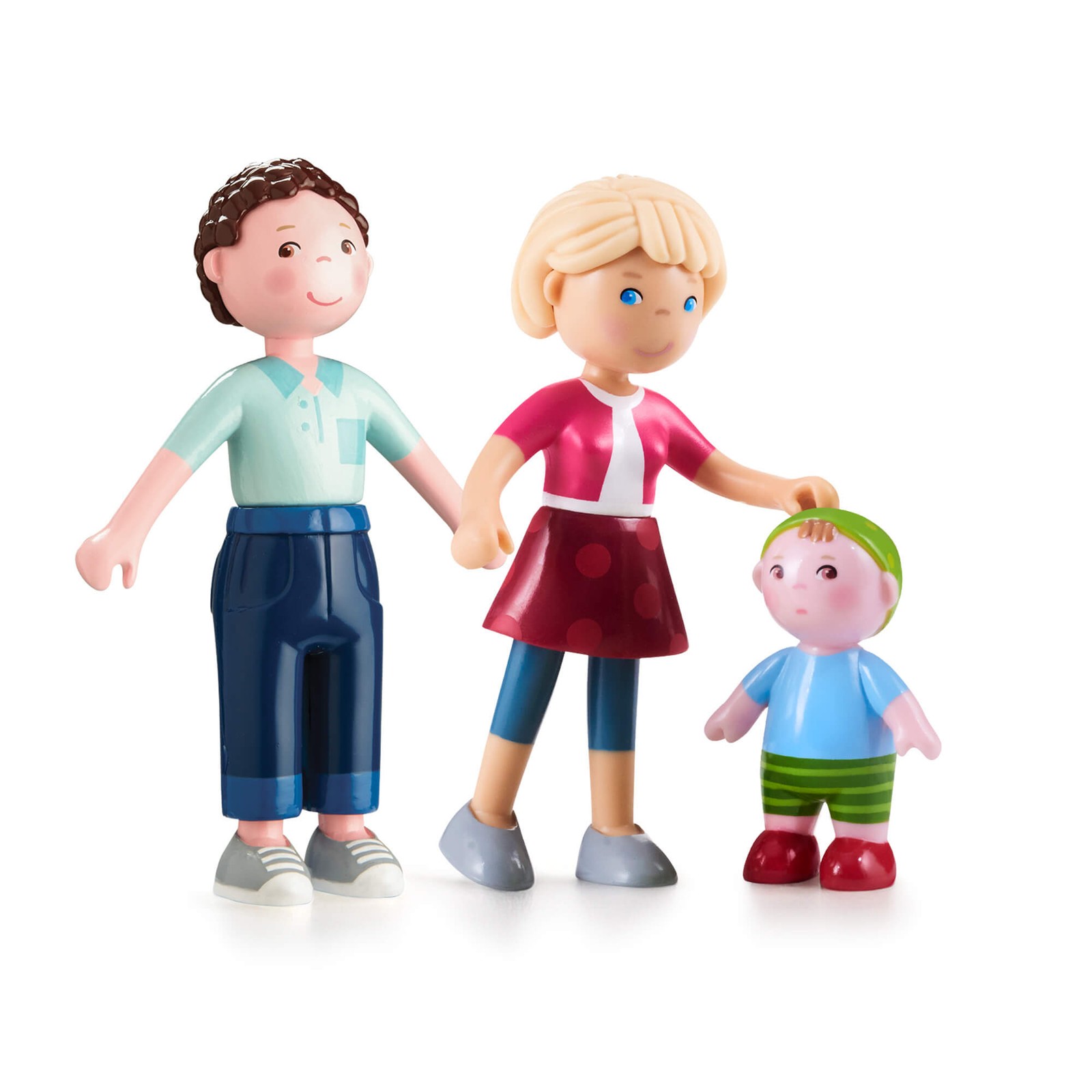 HABA Little Friends Family Bundle &ndash; Set of 3 Dollhouse Peo