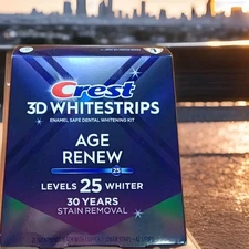 1 CREST 3D WHITESTRIPS DENTAL KIT AGE RENEW 25 LEVELS WHITER 21 TREATS 42 STRIPS