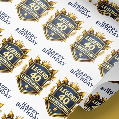 Geschenkpapier Legende Geburtstag personalisiert individuell Name Alter Geschenkpapier für Ihn