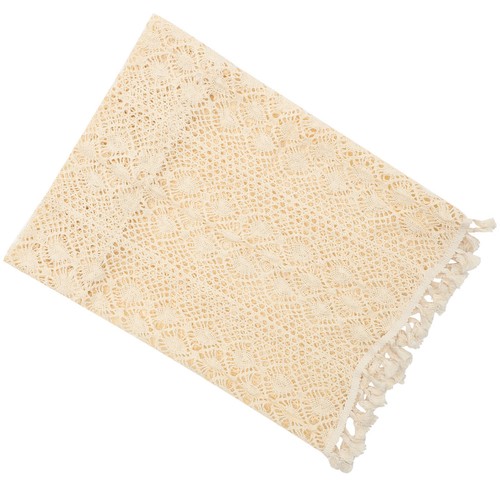 Rideau d'armoire court en fil de coton, rideau creux Crochet, rideau de - Foto 2 di 12