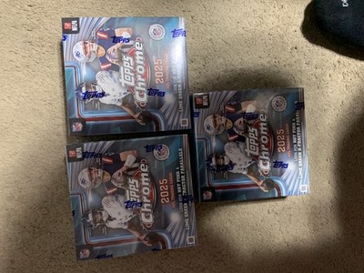 2025 Topps NFL Chrome Football Trading Card Mega Box - Factory Sealed *In-Hand