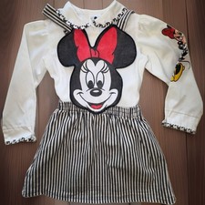 Vintage 90s Minnie Mouse Jumper Dress Outfit Girls 3T And Crew by SIS Made USA