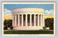 Marion OH-Ohio, Warren G Harding Memorial, Antique Vintage Souvenir Postcard