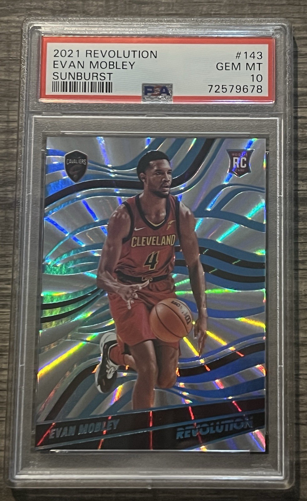 Evan Mobley 2021 Revolution Sunburst RC #143 PSA 10 GEM MINT /60 #d