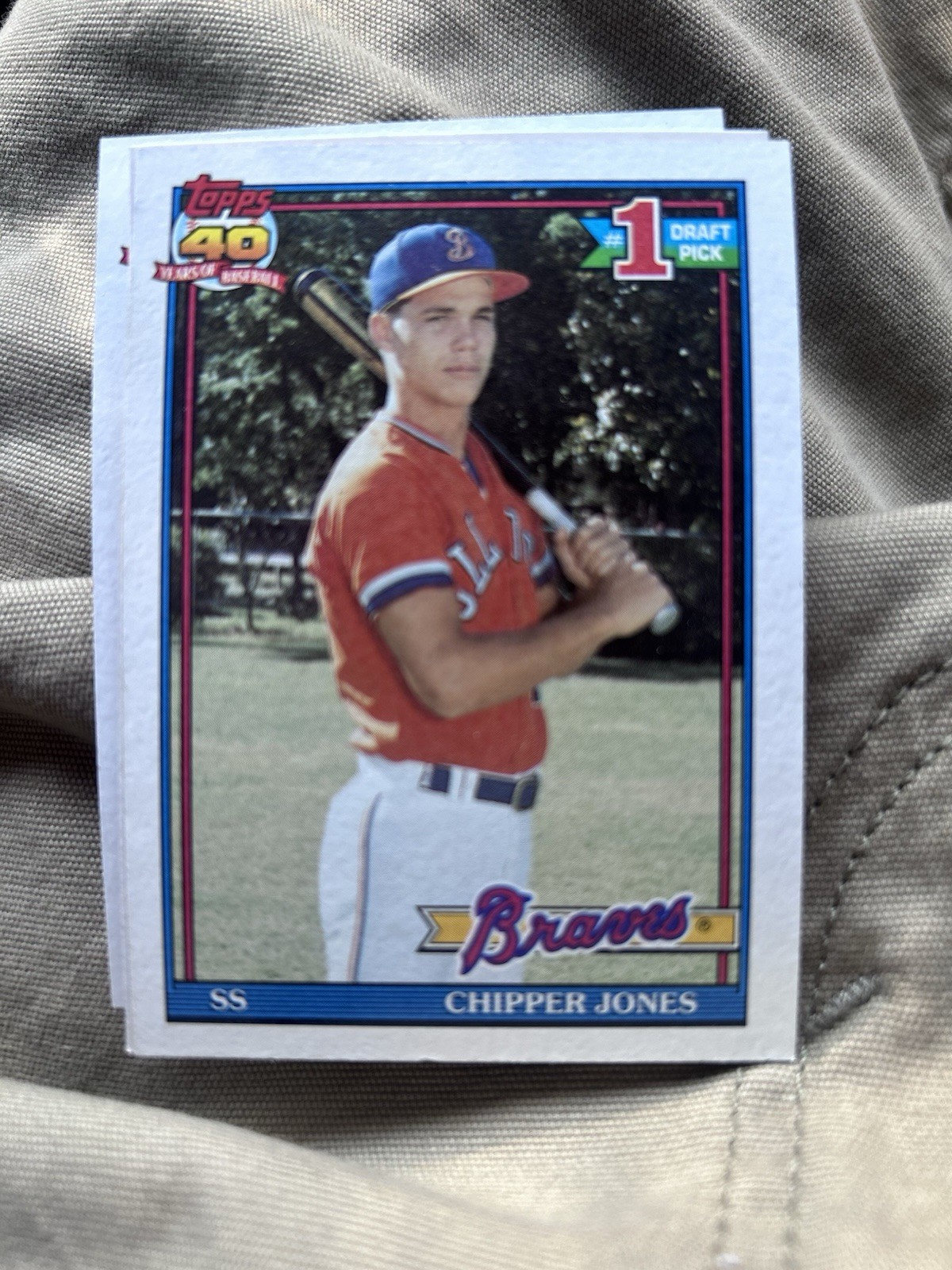 1991 Topps - Chipper Jones #333 Collector's Edition (Tiffany) (RC)