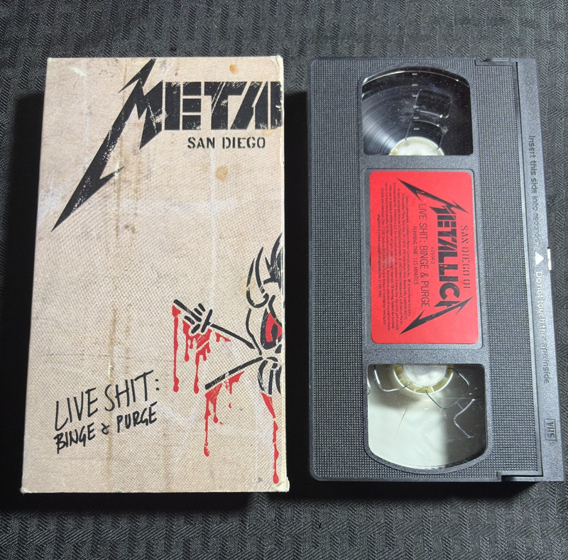 1993 METALLICA San Diego 01 Live Binge & Purge VHS Elektra Video 61594-3