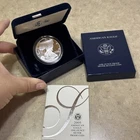 2005-W  1oz US American Silver Eagle $1 Dollar Proof Bullion Original Box & COA