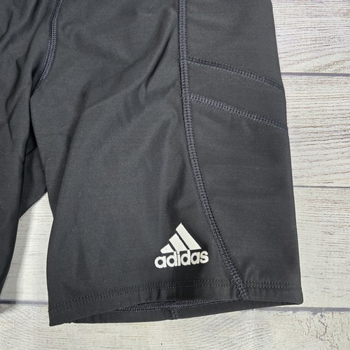 Adidas III Climalite Youth Sz S Black Lightly Padded Compression Athletic Shorts - Picture 2 of 7