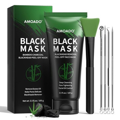 Blackhead Remover Mask, Charcoal Peel Off Face Mask Kit, (100g) Deep Pore Cleans