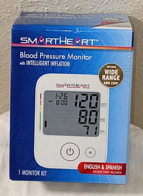 #ad Smart Heart Blood Pressure Monitor English amp; Spanish Wide Range Arm Cuff New $26.75