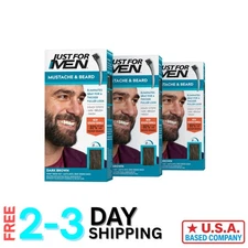 Men’s Dark Brown Beard Dye with Brush - Easy Application and Nourishing Formula