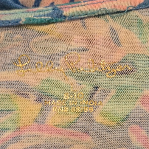 Lilly Pulitzer Girl's Venecia Romper, All Together Now Blue Print, Size L 8/10 - Picture 10 of 12
