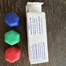 Creative Memories Custom Cutting System Blade Cartridge Set Blue Green Red