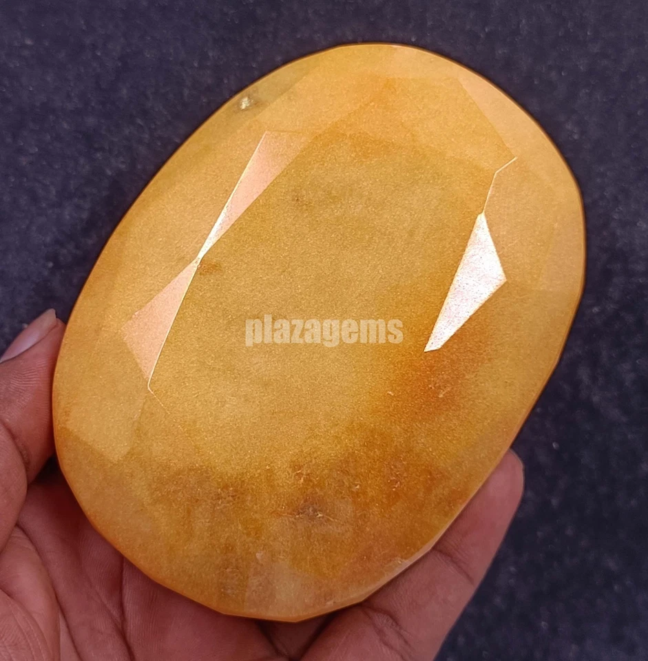 Piedra preciosa de corte ovalado con certificación EGL de berilo amarillo natural de 3100 quilates 102x40 mm Brasil 5AOD Foto 4 de 4