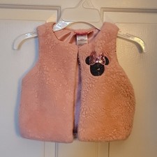 Disney Junior Minnie pink furry vest. 24 months