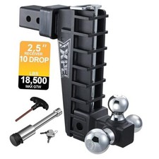 Adjustable Trailer Hitch,10 Inch Drop Hitch,Fits 2.5 Inch 2.5 inch 10-Drop