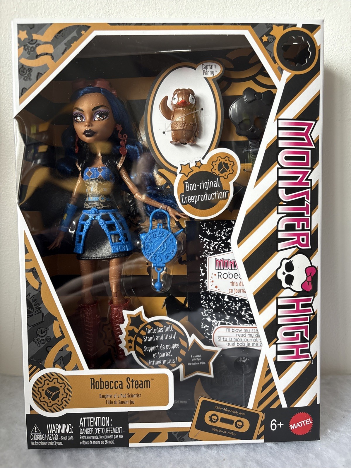 Monster High Boo-Riginal Creeproduction Robecca Steam Collector Doll Figure
