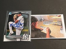 Carlos LaGrange New York Yankees Auto Signed 2025 1st Bowman Chrome