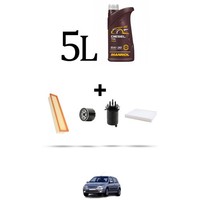 Hoffcar Wartungsset 4 Filter Und 5L ÖL FüR Renault Clio II 1.5 DCI 74KW Ab 20