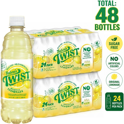 Nature's Twist Sugar Free Original Lemonade 16.9 fl oz Bottles 48 Pack
