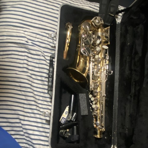 Selmer AS500 Eb Alto Saxophone Gold Lacquer Brass Hand Engraved w/ Case