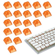20Pcs XDA Profile Keycap Set PBT Mechanical Numeric Keypads, Clear Orange