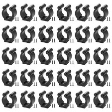 MoyanSuper 30 Pieces Pool Cue Holder Clips with Screws, Wall Mounted Black