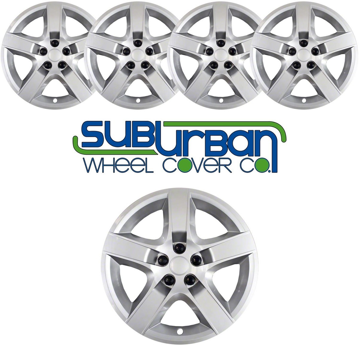 Set Of 4 Screw-On Chrome Hubcaps For 2008-2012 Chevy Malibu - Auto Reflections