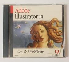 Adobe Illustrator 10 Upgrade CD Mac w/ Serial Stickers Vintage Software VG