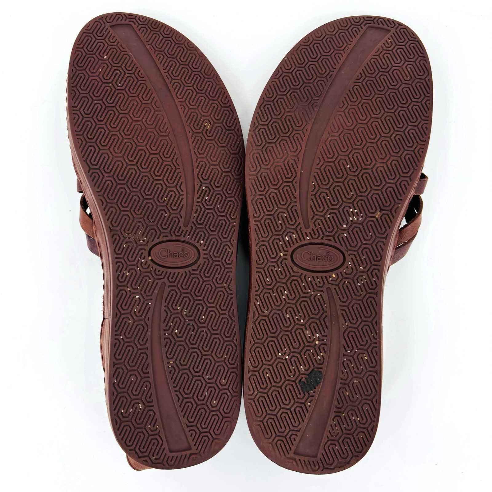 Womens 7 Chaco Fallon Java Brown Leather Strappy … - image 2