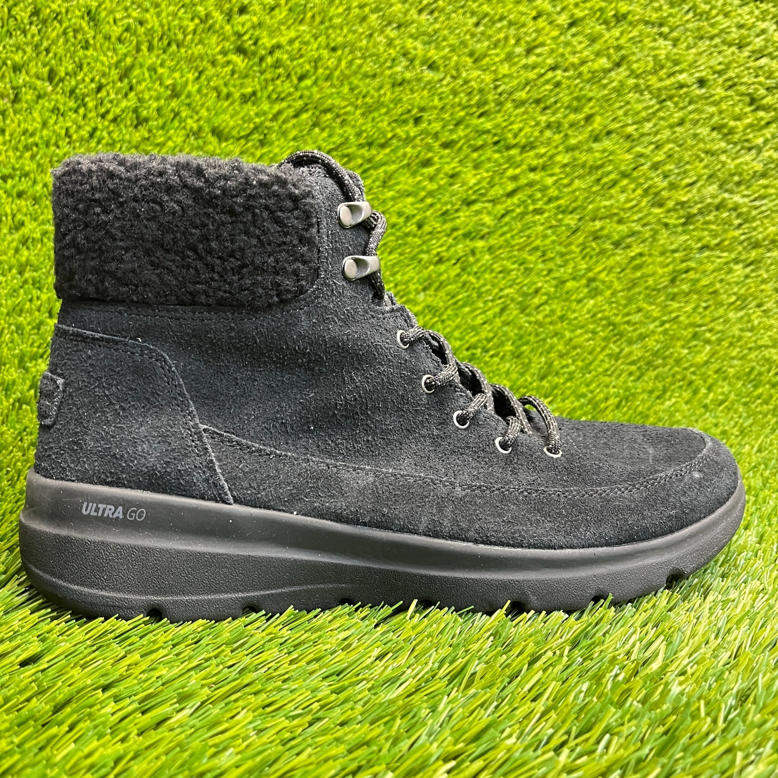 Skechers Glacial Ultra Woodlands Womens Size 9.5 Black Outdoor Winter Boots