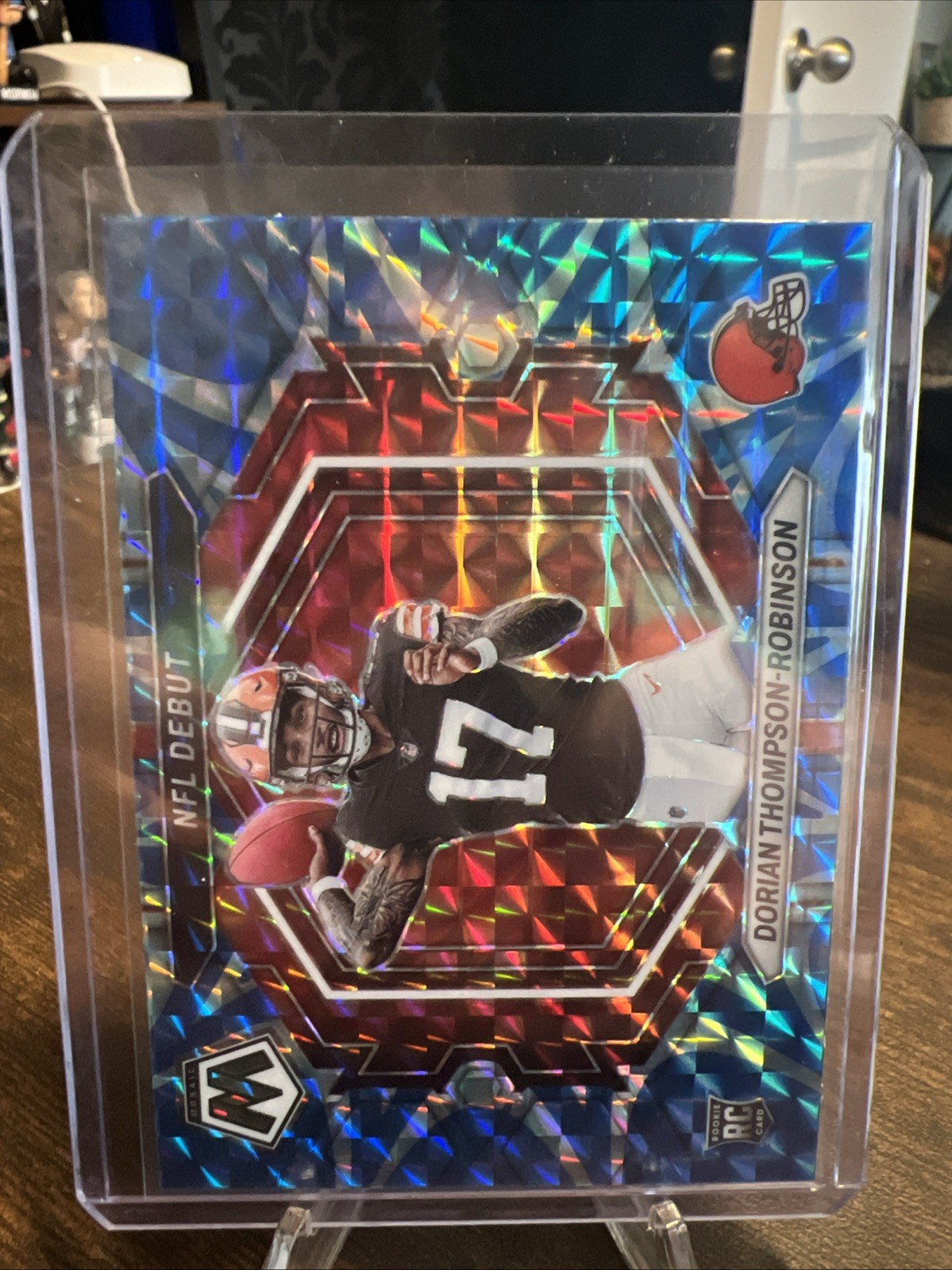 2023 Panini Mosaic - NFL Debut Dorian Thompson-Robinson Reactive Blue Mosaic RC