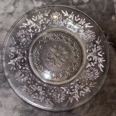 Anchor Hocking Clear Sandwich Glass 8'' Salad Plate Dessert - Free Shipping