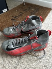 Nike  Mercurial Football Sock Boot 5Uk Red And Silver