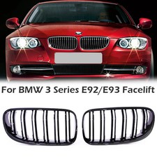 Carbon M Color Kidney Grille Performance Racing Chrome ABS Grills For BMW 3 Seri