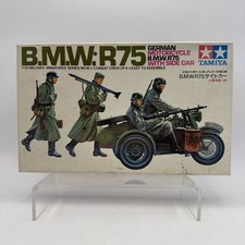 Tamiya B.M.W R75 German Motorcycle With Side Car 1/35 Scale Model Kit Unbuilt